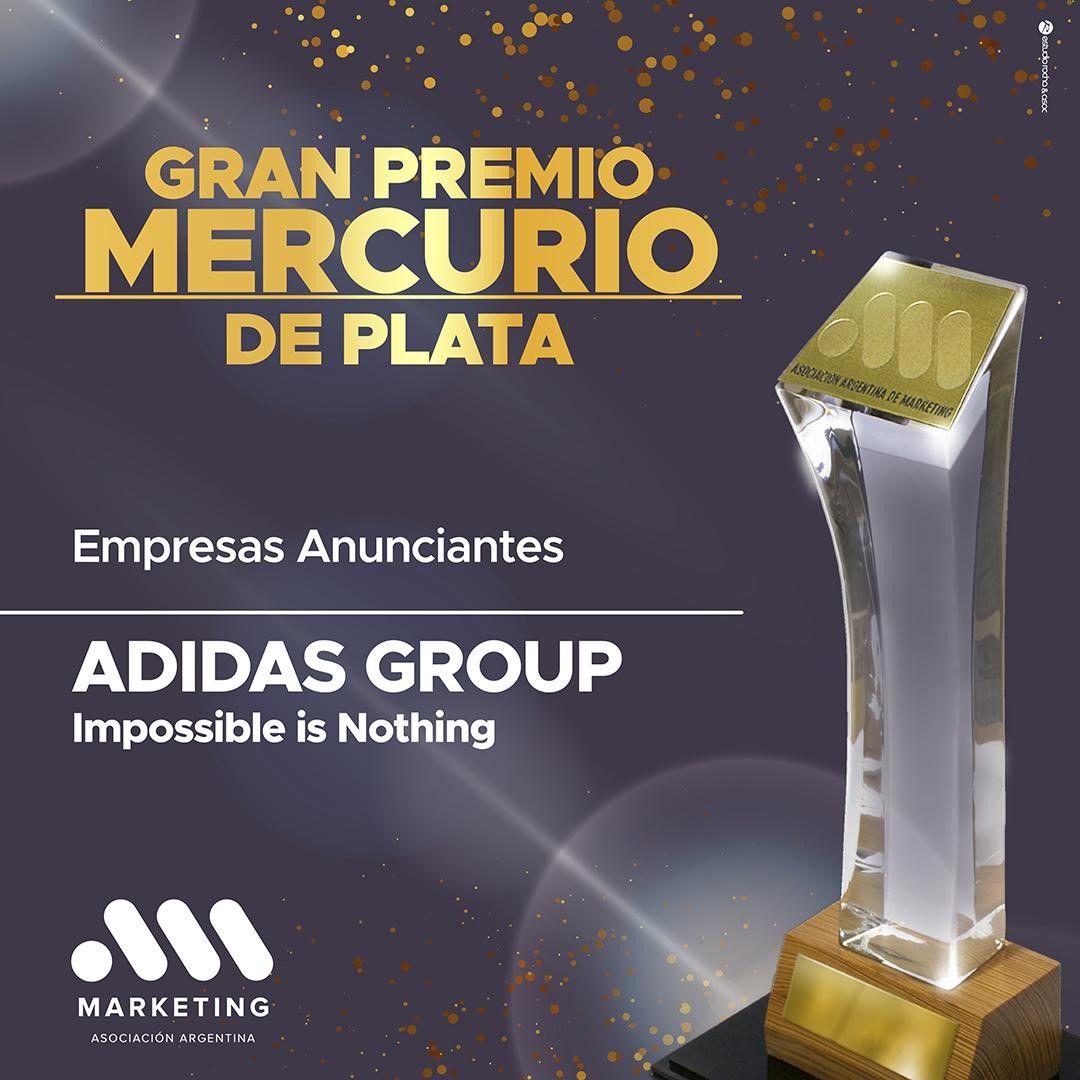 Premio Mercurio 2021 para Adidas en la Categoría Industria del Deporte, división Grandes Empresas, por sus enfoques sustentables y de género